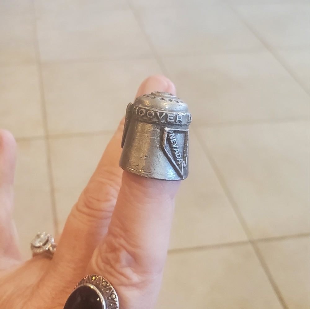 Pewter thimble  Nevada/Hoover Dam.